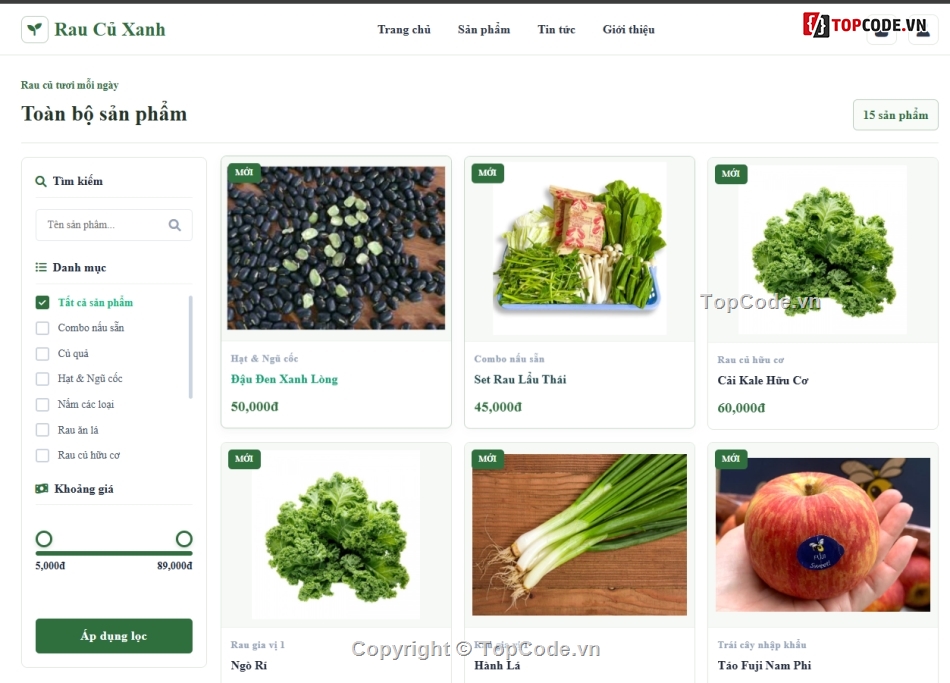 Website bán rau,bán rau củ,rau củ